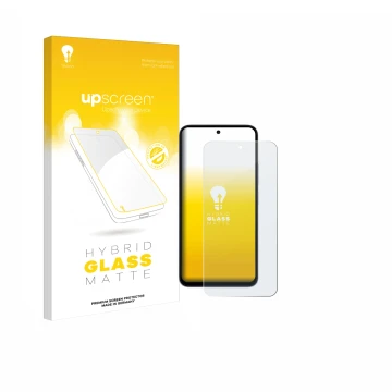 Vorderseite einer Produktverpackung mit dem Markenlogo upscreen. Daneben ist das Gerät Xiaomi Redmi 15 4G mit dem zugehörigen 