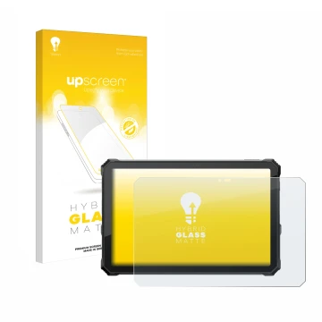 Vorderseite einer Produktverpackung mit dem Markenlogo upscreen. Daneben ist das Gerät Blackview Active 12 Pro mit dem zugehör