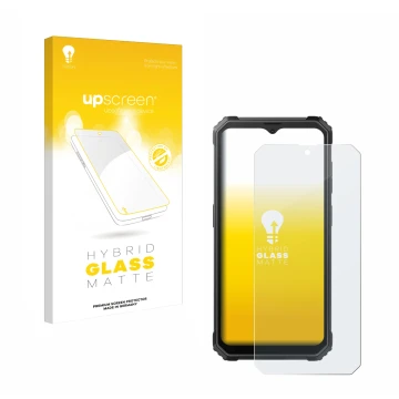 Vorderseite einer Produktverpackung mit dem Markenlogo upscreen. Daneben ist das Gerät Blackview BV4800 mit dem zugehörigen Di