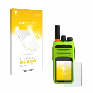 Vorderseite einer Produktverpackung mit dem Markenlogo upscreen. Daneben ist das Gerät Talkpod N58 Plus mit dem zugehörigen Di