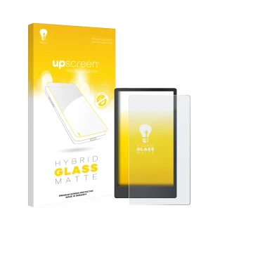 Vorderseite einer Produktverpackung mit dem Markenlogo upscreen. Daneben ist das Gerät reMarkable Paper Pro Move mit dem zugeh