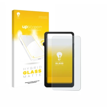 Vorderseite einer Produktverpackung mit dem Markenlogo upscreen. Daneben ist das Gerät DuRoBo Krono mit dem zugehörigen Displa