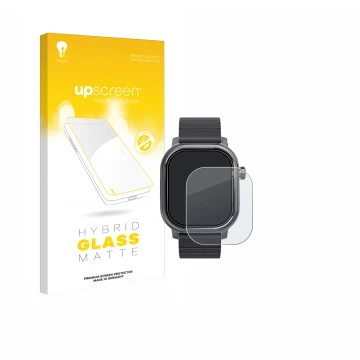 Vorderseite einer Produktverpackung mit dem Markenlogo upscreen. Daneben ist das Gerät Kospet Pulse mit dem zugehörigen Displa