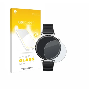 Vorderseite einer Produktverpackung mit dem Markenlogo upscreen. Daneben ist das Gerät Huawei Watch GT 6 (41 mm) mit dem zugeh