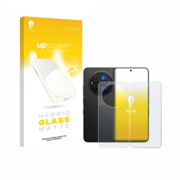 Vorderseite einer Produktverpackung mit dem Markenlogo upscreen. Daneben ist das Gerät TCL NXTPAPER 60 Ultra (Display+Rückseit
