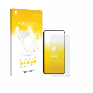 Vorderseite einer Produktverpackung mit dem Markenlogo upscreen. Daneben ist das Gerät Xiaomi 17 mit dem zugehörigen Displaysc