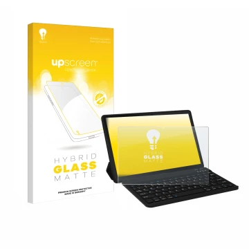 Vorderseite einer Produktverpackung mit dem Markenlogo upscreen. Daneben ist das Gerät Laptok LAPA7LBK 11