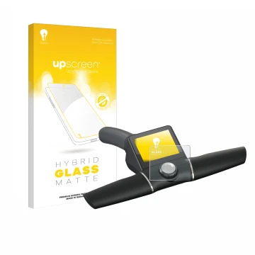 Vorderseite einer Produktverpackung mit dem Markenlogo upscreen. Daneben ist das Gerät Motocaddy M7 GPS Remote mit dem zugehör