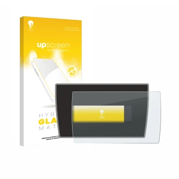 Vorderseite einer Produktverpackung mit dem Markenlogo upscreen. Daneben ist das Gerät BMW i3 2019 mit dem zugehörigen Display