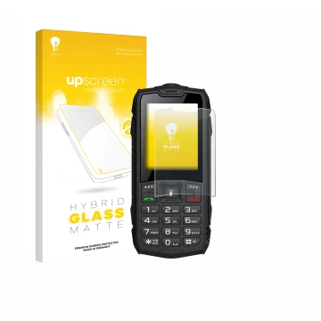 Vorderseite einer Produktverpackung mit dem Markenlogo upscreen. Daneben ist das Gerät Hammer Rock mit dem zugehörigen Display
