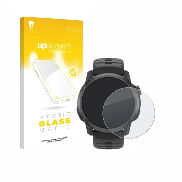 Vorderseite einer Produktverpackung mit dem Markenlogo upscreen. Daneben ist das Gerät Coros Apex 4 (42 mm) mit dem zugehörige