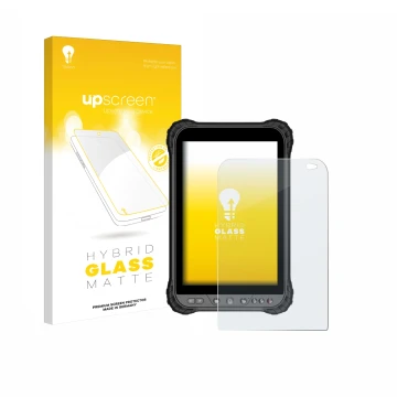 Vorderseite einer Produktverpackung mit dem Markenlogo upscreen. Daneben ist das Gerät Zoomsmart A8004 Series mit dem zugehöri