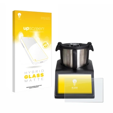 Vorderseite einer Produktverpackung mit dem Markenlogo upscreen. Daneben ist das Gerät Ufesa TotalChef RK10 mit dem zugehörige