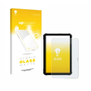 Vorderseite einer Produktverpackung mit dem Markenlogo upscreen. Daneben ist das Gerät Blackview Active 7 mit dem zugehörigen 