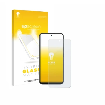 Vorderseite einer Produktverpackung mit dem Markenlogo upscreen. Daneben ist das Gerät Infinix Smart 10 mit dem zugehörigen Di