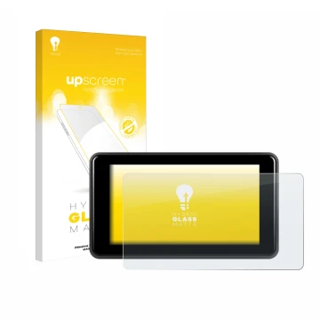 Vorderseite einer Produktverpackung mit dem Markenlogo upscreen. Daneben ist das Gerät Vechtel Motorrad Carplay 5