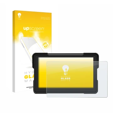 Vorderseite einer Produktverpackung mit dem Markenlogo upscreen. Daneben ist das Gerät Airpuxem Motorrad Carplay 7