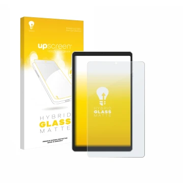 Vorderseite einer Produktverpackung mit dem Markenlogo upscreen. Daneben ist das Gerät Ulefone Tab A9 Pro mit dem zugehörigen 