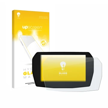 Vorderseite einer Produktverpackung mit dem Markenlogo upscreen. Daneben ist das Gerät Ducati Panigale V2 2025 mit dem zugehör