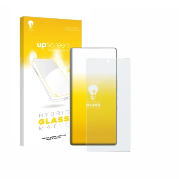 Vorderseite einer Produktverpackung mit dem Markenlogo upscreen. Daneben ist das Gerät ZTE Nubia Red Magic 11 Pro mit dem zuge