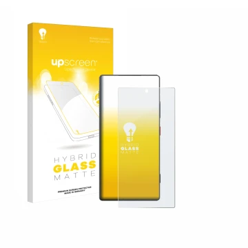 Vorderseite einer Produktverpackung mit dem Markenlogo upscreen. Daneben ist das Gerät ZTE Nubia Z80 Ultra mit dem zugehörigen