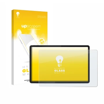 Vorderseite einer Produktverpackung mit dem Markenlogo upscreen. Daneben ist das Gerät Lenovo Tab K11 (2. Gen.) mit dem zugehö