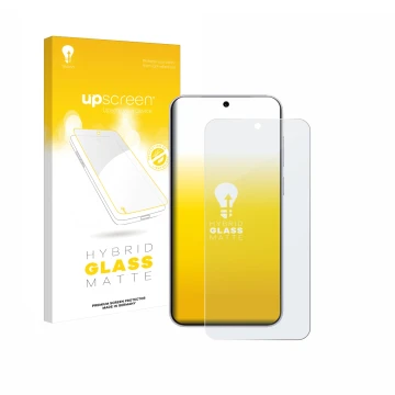 Vorderseite einer Produktverpackung mit dem Markenlogo upscreen. Daneben ist das Gerät Vivo X300 mit dem zugehörigen Displaysc