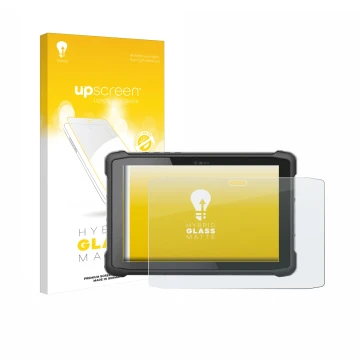 Vorderseite einer Produktverpackung mit dem Markenlogo upscreen. Daneben ist das Gerät Hematec SolidTab G99 10