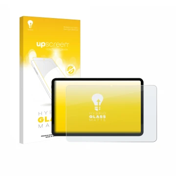 Vorderseite einer Produktverpackung mit dem Markenlogo upscreen. Daneben ist das Gerät Volla Tablet 12.3