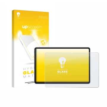 Vorderseite einer Produktverpackung mit dem Markenlogo upscreen. Daneben ist das Gerät Huawei MatePad 11.5