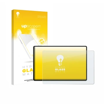 Vorderseite einer Produktverpackung mit dem Markenlogo upscreen. Daneben ist das Gerät Huawei MatePad Pro 12.2