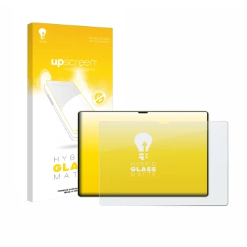 Vorderseite einer Produktverpackung mit dem Markenlogo upscreen. Daneben ist das Gerät Huawei MatePad Pro 13.2
