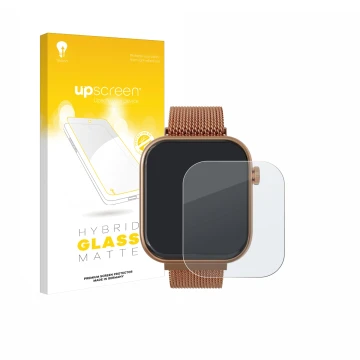 Vorderseite einer Produktverpackung mit dem Markenlogo upscreen. Daneben ist das Gerät Techmade M-GLAM011 1.75
