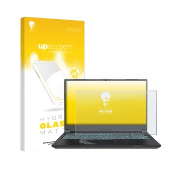 Vorderseite einer Produktverpackung mit dem Markenlogo upscreen. Daneben ist das Gerät Gigabyte G5 2024 mit dem zugehörigen Di