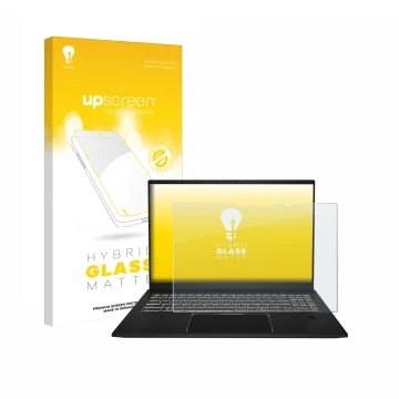 Vorderseite einer Produktverpackung mit dem Markenlogo upscreen. Daneben ist das Gerät MSI Summit A16 AI+ mit dem zugehörigen 