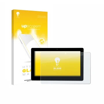 Vorderseite einer Produktverpackung mit dem Markenlogo upscreen. Daneben ist das Gerät Victron Energy GX Touch 70 Flush mit de
