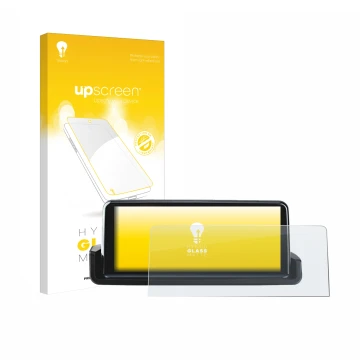 Vorderseite einer Produktverpackung mit dem Markenlogo upscreen. Daneben ist das Gerät Junsun Carplay 10.25