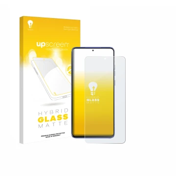 Vorderseite einer Produktverpackung mit dem Markenlogo upscreen. Daneben ist das Gerät Motorola Edge 60 Stylus mit dem zugehör