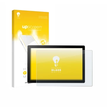 Vorderseite einer Produktverpackung mit dem Markenlogo upscreen. Daneben ist das Gerät Wacom Cintiq 16 DTK168 2025 mit dem zug