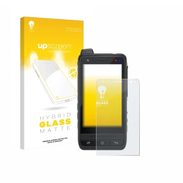 Vorderseite einer Produktverpackung mit dem Markenlogo upscreen. Daneben ist das Gerät Uniwa F400 mit dem zugehörigen Displays