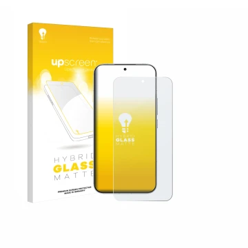 Vorderseite einer Produktverpackung mit dem Markenlogo upscreen. Daneben ist das Gerät Xiaomi Poco F8 Ultra mit dem zugehörige