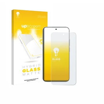 Vorderseite einer Produktverpackung mit dem Markenlogo upscreen. Daneben ist das Gerät Xiaomi Redmi Note 15 Pro mit dem zugehö