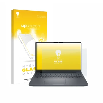 Vorderseite einer Produktverpackung mit dem Markenlogo upscreen. Daneben ist das Gerät Dell Pro Max 16 Plus mit dem zugehörige