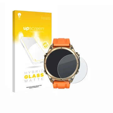 Vorderseite einer Produktverpackung mit dem Markenlogo upscreen. Daneben ist das Gerät Doogee Anywise W1 mit dem zugehörigen D