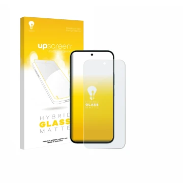 Vorderseite einer Produktverpackung mit dem Markenlogo upscreen. Daneben ist das Gerät Honor X6c mit dem zugehörigen Displaysc