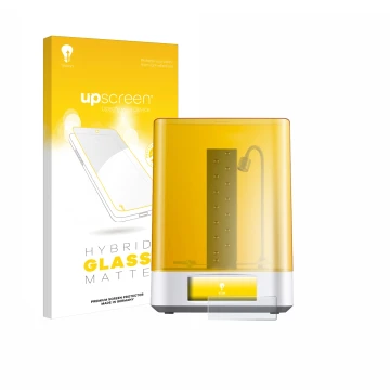 Vorderseite einer Produktverpackung mit dem Markenlogo upscreen. Daneben ist das Gerät Anycubic Wash & Cure 3 Plus mit dem zug