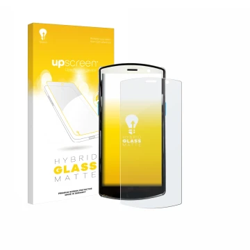 Vorderseite einer Produktverpackung mit dem Markenlogo upscreen. Daneben ist das Gerät Unitech EA510 mit dem zugehörigen Displ