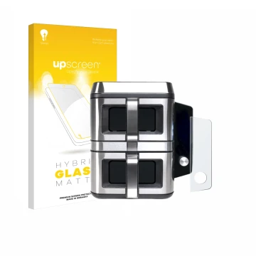 Vorderseite einer Produktverpackung mit dem Markenlogo upscreen. Daneben ist das Gerät KOENIC KTAF-TR mit dem zugehörigen Disp