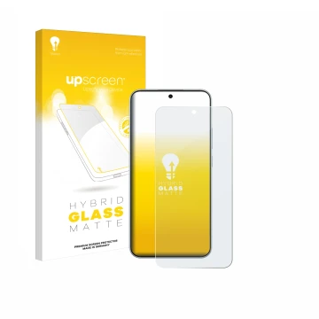 Vorderseite einer Produktverpackung mit dem Markenlogo upscreen. Daneben ist das Gerät Oppo F31 mit dem zugehörigen Displaysch