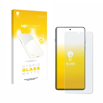 Vorderseite einer Produktverpackung mit dem Markenlogo upscreen. Daneben ist das Gerät Oppo Find X8 Ultra mit dem zugehörigen 